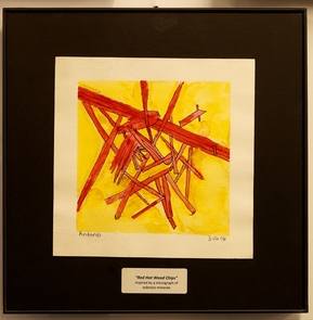 Students used their imaginations and creativity to bring their science classes to life through art, such as in sixth-grader Antonio Diaz's painting of microscopic arsenic particles. (Photo: Brieana Sealy) Students used their imaginations and creativity to bring their science classes to life through art, such as in sixth-grader Antonio Diaz's painting of microscopic arsenic particles. (Photo: Brieana Sealy)